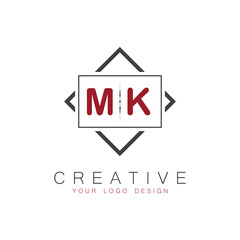 Fototapeta premium initial monogram logo for Creative with square style design.