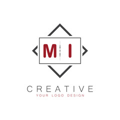 initial monogram logo for Creative with square style design.