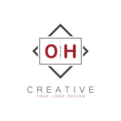 initial monogram logo for Creative with square style design.