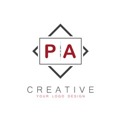 initial monogram logo for Creative with square style design.