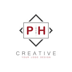 initial monogram logo for Creative with square style design.