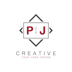 initial monogram logo for Creative with square style design.
