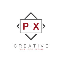 initial monogram logo for Creative with square style design.