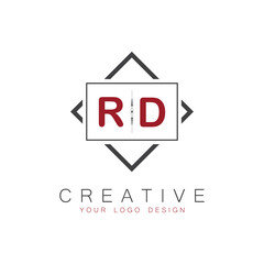 initial monogram logo for Creative with square style design.