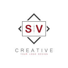 initial monogram logo for Creative with square style design.