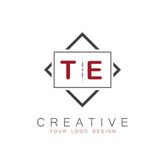initial monogram logo for Creative with square style design.