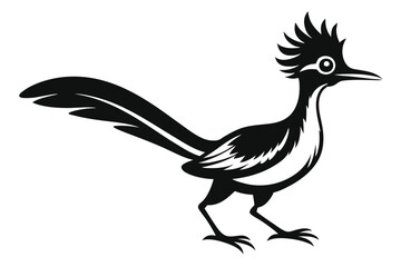 Silhouette Roadrunner Vector, Bird 