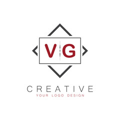 initial monogram logo for Creative with square style design.