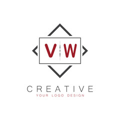 initial monogram logo for Creative with square style design.