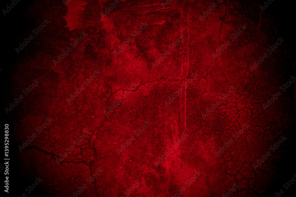 Poster Old wall texture cement black red  background abstract dark color design are light with white gradient background.