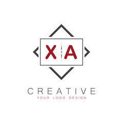 initial monogram logo for Creative with square style design.
