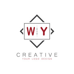 initial monogram logo for Creative with square style design.