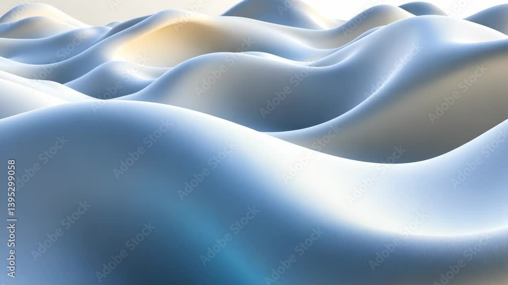 Poster abstract gentle hills rendering a soft, calming and minimalist textured background with smooth curve