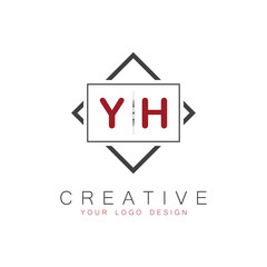 initial monogram logo for Creative with square style design.