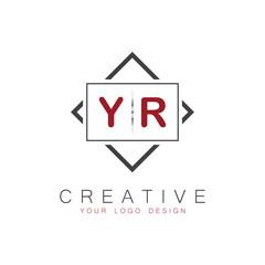 initial monogram logo for Creative with square style design.