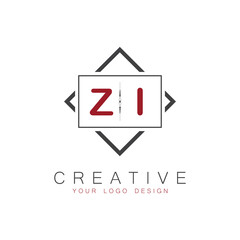 initial monogram logo for Creative with square style design.