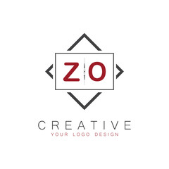 initial monogram logo for Creative with square style design.