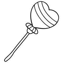 Stylized Valentine’s Candy Line Art