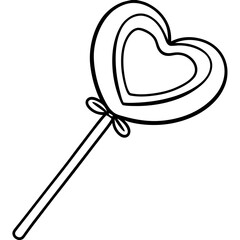 Stylized Valentine’s Candy Line Art