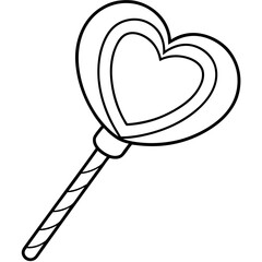 Stylized Valentine’s Candy Line Art