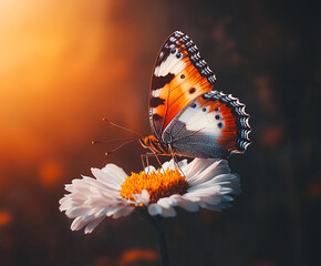 Beautiful butterfly, bee butterfly on flower, spring butterfly