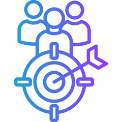 Audience Targeting line gradient icon
