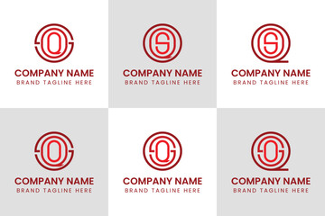Letters SOQ SQO OQS OSQ QOS QSO Monogram Logo, suitable for any business