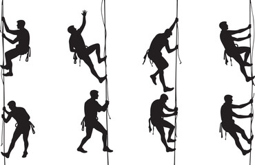 vector silhouettes of dancing girls