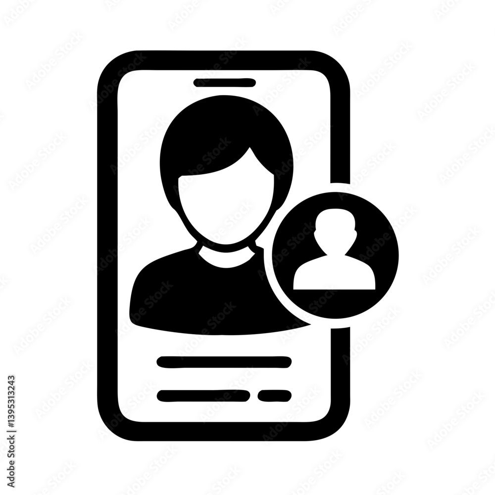 Poster user profile icon displayed on smartphone screen