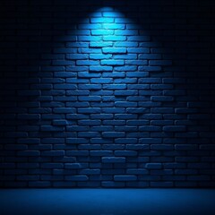 blue brick wall