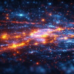 Fototapeta premium Celestial Dance: A Symphony of Light and Energy