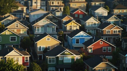 Background showing housing affordability issues, with rising rent and limited supply.