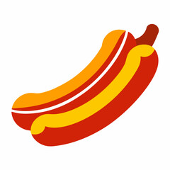 Hotdog icon on white background