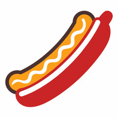 Hotdog icon on white background