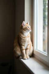 cat on window