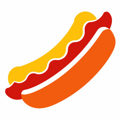 Hotdog icon on white background