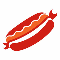 Hotdog icon on white background
