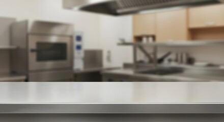 Restaurant kitchen counter mockup.