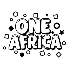 "One Africa graphic, bold, impactful."