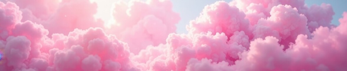 Fluffy pink cloud, blossoms, dreamlike, ethereal, soft, magical, fluffy