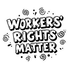 Fototapeta premium Workers' rights graphic, social media