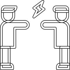 Altercation single vector illustration icon