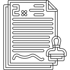 Authority & Accountability single vector illustration icon