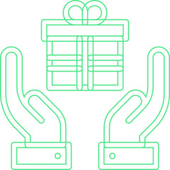 Rewarding Employees single vector illustration icon