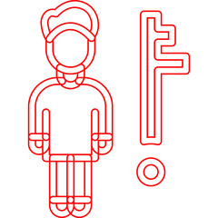 Key Person single vector illustration icon