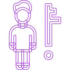 Key Person single vector illustration icon