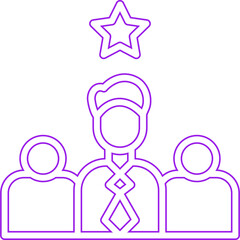 Leadership single vector illustration icon