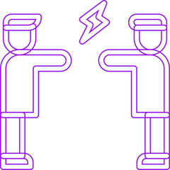 Altercation single vector illustration icon