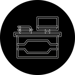 Workplace single vector illustration icon