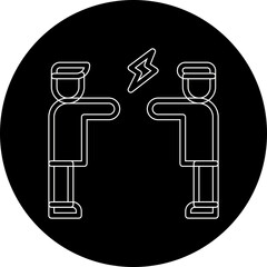Altercation single vector illustration icon